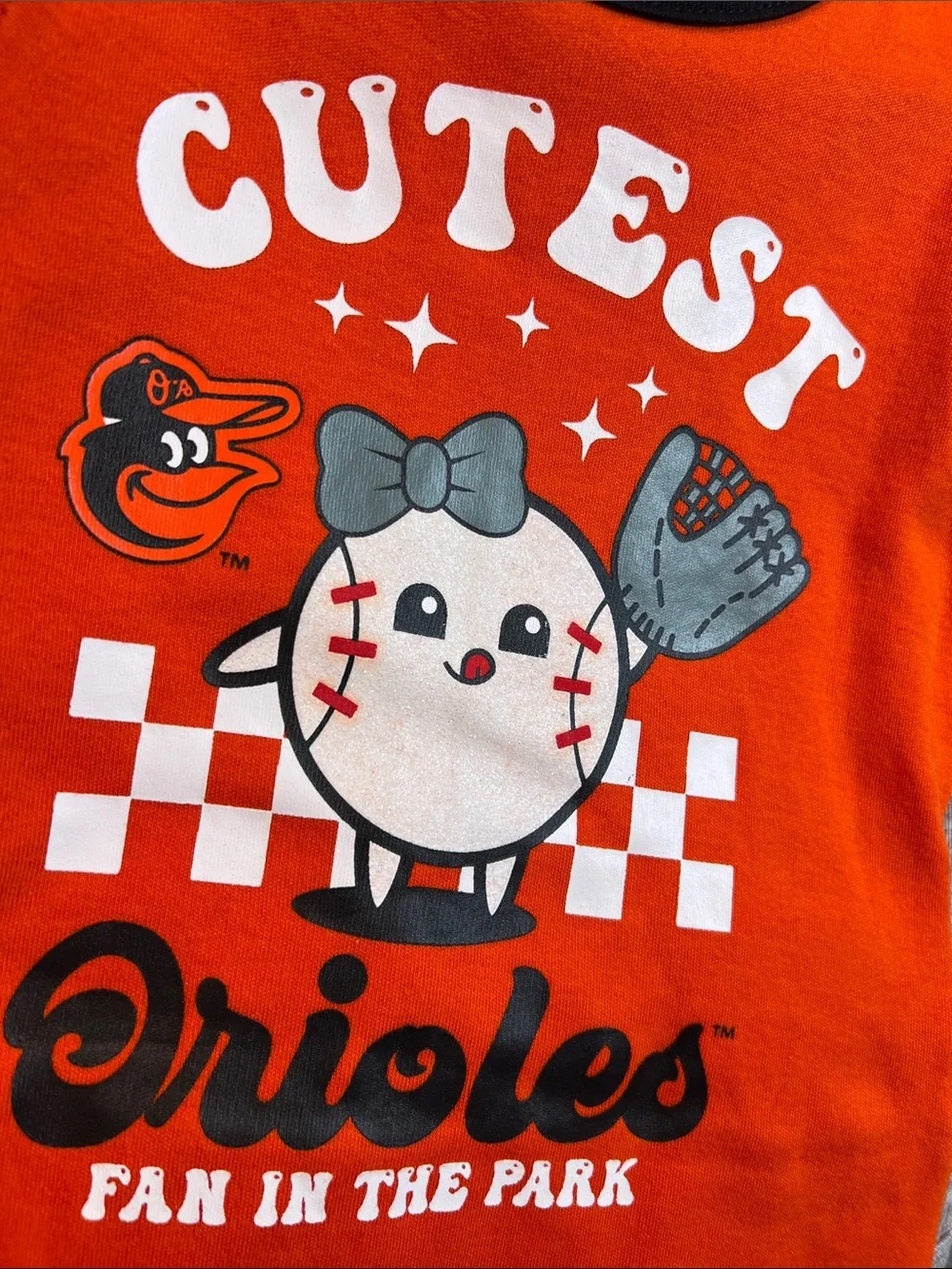 MLB Baltimore Orioles Orange 'Cutest' Baby One-Piece Bodysuit